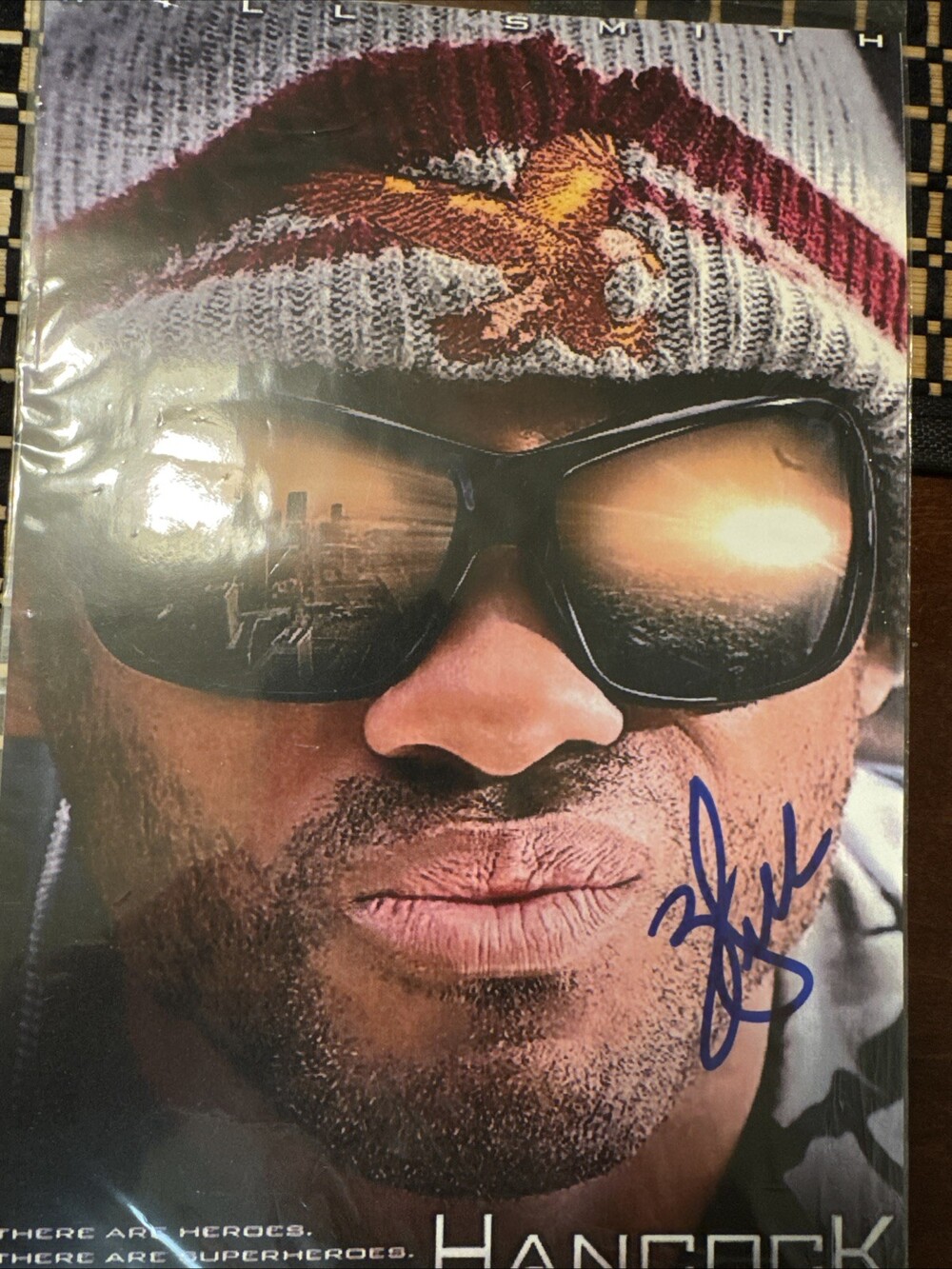 BLOCKBUSTER Backer Card Mini Poster Art 7x10 HANCOCK, WILL SMITH Signed